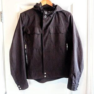 Nau Dark Brown Grey Hooded Full Zip Outerwear Jacket XS